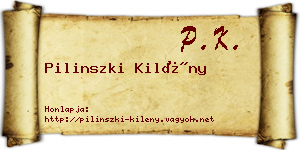 Pilinszki Kilény névjegykártya